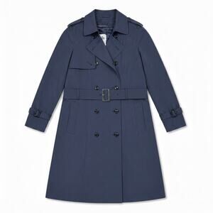 US Air Force Military Trench Coat Womens 12R Blue Removable Liner DLA Defender